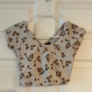 Brandy Melville Floral Crop Top